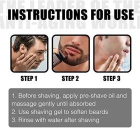Gel de Coupe de Barbe de 50 Ml, Nettoyage en Profondeur de la Peau de Barbe, Gel de Coupe de Barbe Facile pour Hommes, Toute 