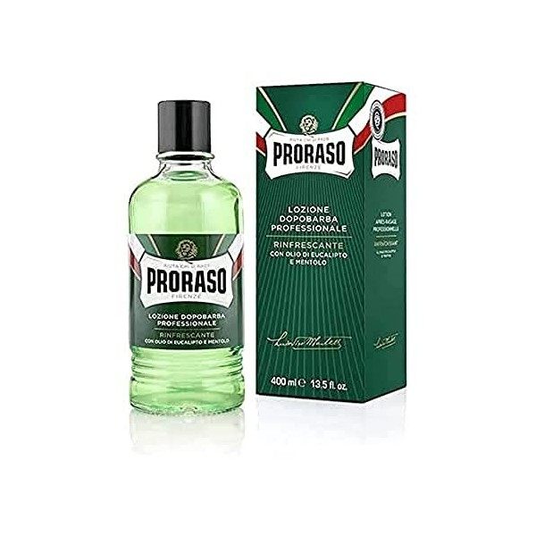 PRORASO Lotion Après Rasage Vert à lHuile dEucalyptus, 400 ml