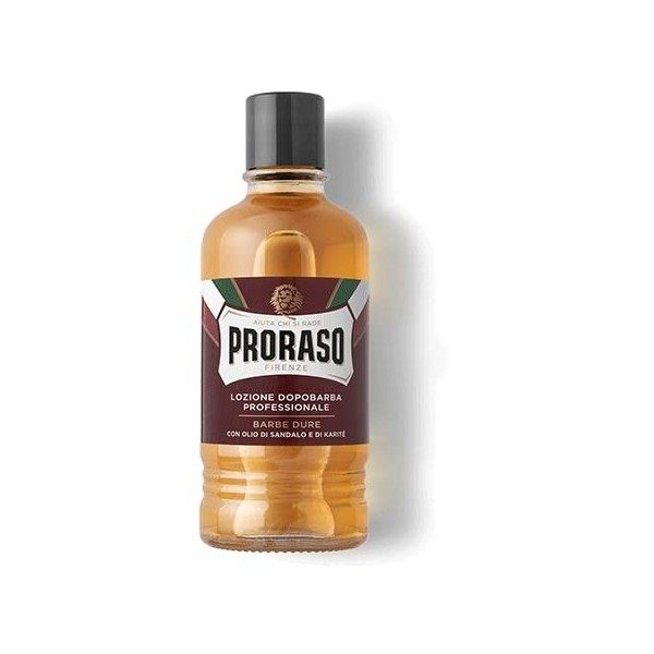 Proraso Lotion après-rasage, 400ml, Après-rasage au bois de santal et à lhuile de karité, Aide à restaurer le confort de la 