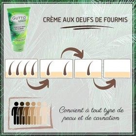 Gutto - Crème aux œufs de Fourmis - Après-Epilation - Empêche la Repousse des Poils - 150 ML