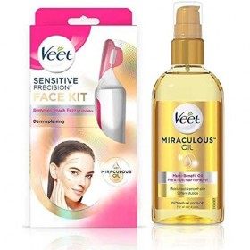 VEET Lot de 3 Huiles Miraculeuse - Huile pré & post épilation - 100ml