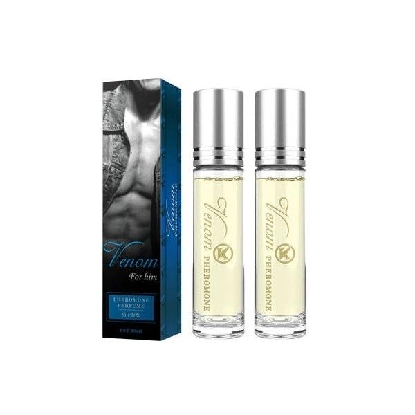 2 pcs Ve-nom Parfum Phéromones Femme Flavor - Eau de Cologne aux Phéromones pour Hommes Cologne à lhuile Infusée aux Phéromo