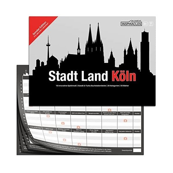 City Land Cologne - Superbe cadeau de Cologne - Le jeu Quiz pour Cologne et les fans - Souvenirs, Cologne - Jeu de Cologne po