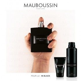 Mauboussin - Coffret Découverte 2023 Pour Lui In Black : Eau de Parfum 100ml, Baume Après-Rasage 50ml & Déodorant 200ml