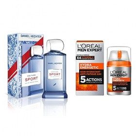 Coffret Cadeau Homme - Daniel Hechter Eau de Parfum Couture Sport + Un Soin Hydratant Anti-Fatigue 24H