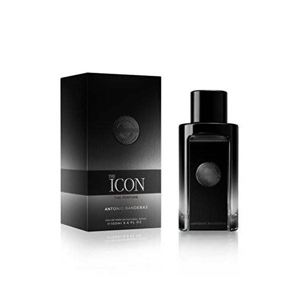 The ICON by Antonio Banderas Eau de Perfume for Men - Long Lasting - Virile, Elegant, Trendy and Sexy Scent - Wood, Amber, an