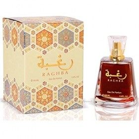 Lattafa UAE - Eau de parfum Raghba 100 ml - Unisexe - Parfum Arabe - Oud Musc Vanille