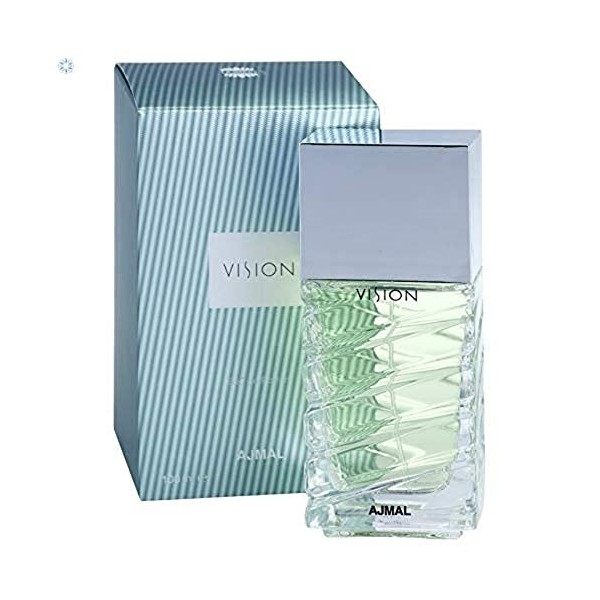 Vision by Ajmal 100ml EDP for Men Bergamot Lemon Violet Floral Woodsy Musk Perfume for Him