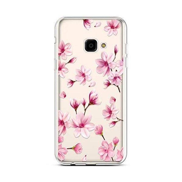 JAWSEU Compatible avec Samsung Galaxy Xcover 4 Coque Transparent Silicone Gel TPU Case avec Luxe Mode Belle Lovely Motif Slim