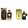 Lot de 2 Parfum Ard Al Zaafaran Dirham Oud 100ML et Dirham Gold 100ML Eau de Parfum Unisex, Attar Halal, Notes: Musc, Bois de