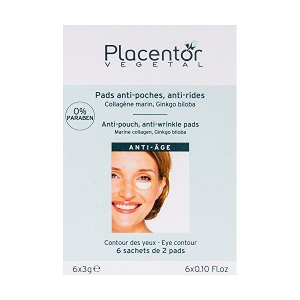 Placentor Végétal Pads Anti-Poches Anti-Rides 6 x 3 g Anti-cernes / Correcteurs