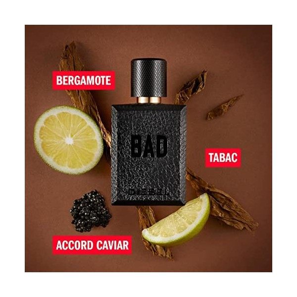 Diesel Bad, Eau de Toilette pour Homme en Spray Vaporisateur, Parfum Aromatique, 50 ml