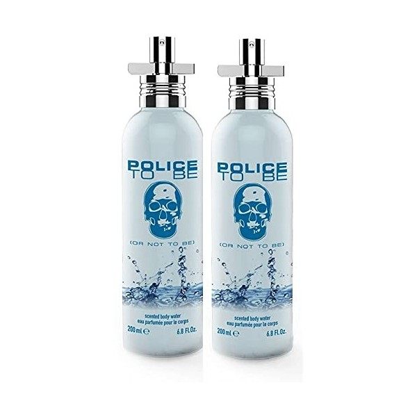 Police To Be Homme Lot de 2 bouteilles deau corporelle pour homme 200 ml