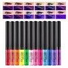 Ensemble deye-liner liquide néon, eye-liners colorés de 12 couleurs UV Glow, crayon pour les yeux colorés hautement pigmenté