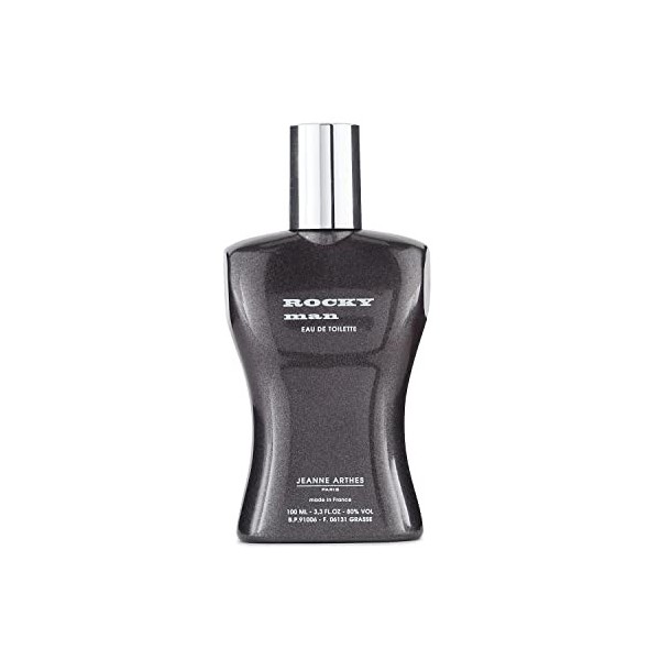 JEANNE ARTHES - Eau de Toilette Homme Rocky Man - Parfum pour Homme - Flacon Vaporisateur 100 ml - Fabriqué en France À Grass