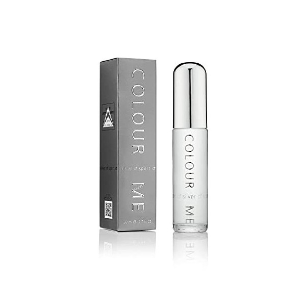 Colour Me Silver Sport - Fragrance for Men - 50ml Eau de Toilette, by Milton-Lloyd