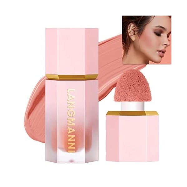 Maquillage blush liquide en gel pour les joues, sensation de légèreté et de respirabilité, longue tenue, anti-bavure, aspect 