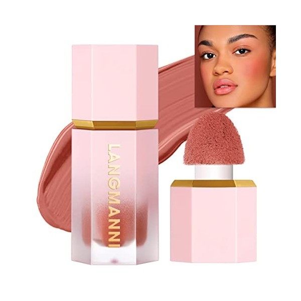 Maquillage blush liquide en gel pour les joues, sensation de légèreté et de respirabilité, longue tenue, anti-bavure, aspect 