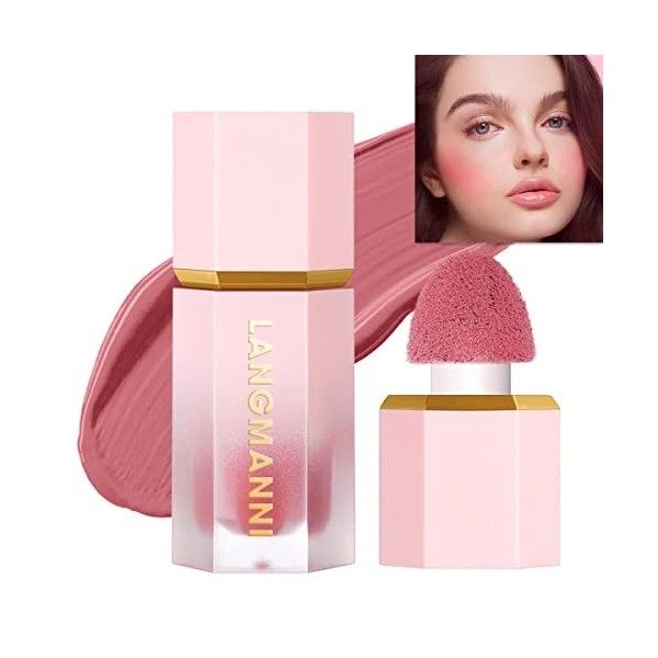 Maquillage blush liquide en gel pour les joues, sensation de légèreté et de respirabilité, longue tenue, anti-bavure, aspect 