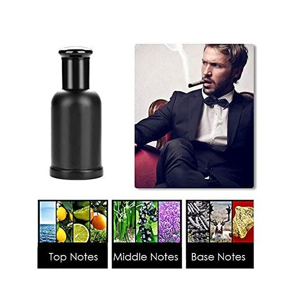 Eau de Toilette 50 Ml, Parfum de Cologne Classique pour Homme, Eau de parfum Sexy de Tentations de Gentleman Mature de Longue