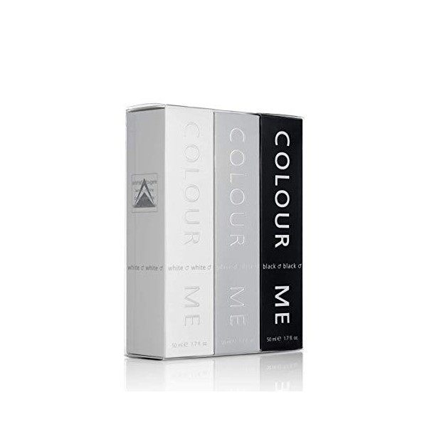 Colour Me White/Silver/Black - Fragrance for Men - 50ml Eau de Toilette, by Milton-Lloyd