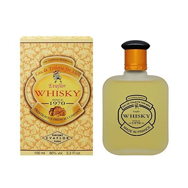 WHISKY For Men • Eau de Toilette 100 ml • Vaporisateur • Parfum Homme • EVAFLORPARIS