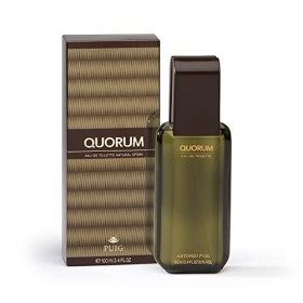Quorum Eau de Toilette for Men - Virile, Classic, Elegant and Robust Scent - Citrus, Spicy, Leather, Tobacco and Wood Notes -