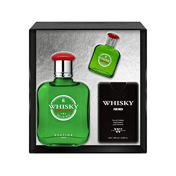 EVAFLORPARIS Whisky Origin Coffret pour Homme Eau de Toilette 100 m