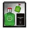 EVAFLORPARIS Whisky Origin Coffret pour Homme Eau de Toilette 100 ml + Miniature 7.5 ml + Parfum de Voyage 20 ml Vaporisateur