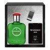 EVAFLORPARIS Whisky Origin Coffret pour Homme Eau de Toilette 100 ml + Parfum de Voyage 20 ml + Money Clip Vaporisateur Spray