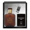 EVAFLORPARIS Double Whisky Coffret pour Homme Eau de Toilette 100 ml + Parfum de Voyage 20 ml + Money Clip Vaporisateur Spray