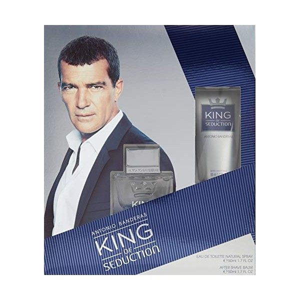 Antonio Banderas King Of Seduction Coffret cadeau Eau de toilette en flacon vaporisateur 50 ml + baume après-rasage 50 ml