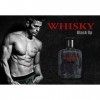 EVAFLORPARIS Whisky Black OP Coffret pour Homme Eau de Toilette 100 ml + Miniature 7.5 ml + Parfum de Voyage 20 ml Vaporisate