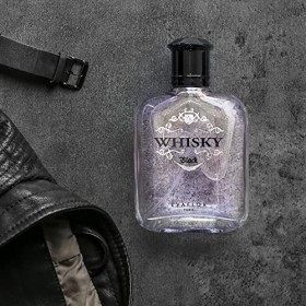 EVAFLORPARIS Whisky Black Coffret pour Homme Eau de Toilette 100 ml + Serviette Eponge + Money Clip Vaporisateur Spray Parfum