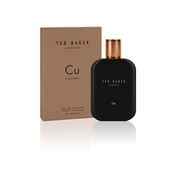 Ted Baker Tonics Cu Copper EDT, Bright and Intense Fragrance, Grapefruit and Bergamont Top Notes with Patchouli, Cedar and Mu