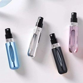 4 PCS 5ml Vaporisateur Parfum Vide Rechargeable Mini Flacon,Voyage Parfum Atomiseur Bouteille,Mini Atomiseur Réutilisable,Vap