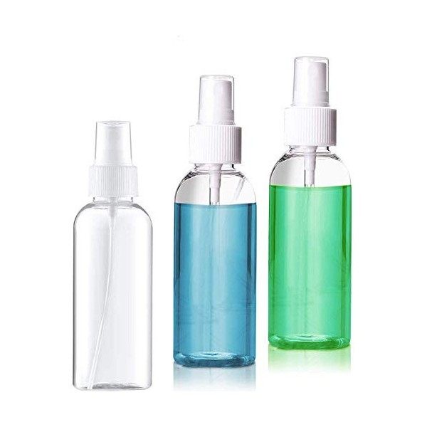 WIWJ 3 Pièces 50 ml Vaporisateur,Transparente Vaporisateur de Voyage Petits Vaporisateurs en Plastique Vaporisateur de Parfum