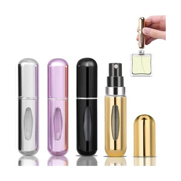 LIAMERHE 5ml Vaporisateur Parfum Vide Rechargeable Mini Portable Voyage Parfum Atomiseur Bouteille Flacons de Parfum pour Hom