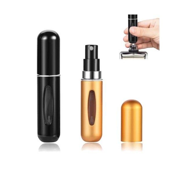 LIAMERHE 5ml Vaporisateur Parfum Vide Rechargeable Mini Portable Voyage Parfum Atomiseur Bouteille Flacons de Parfum pour Hom