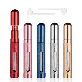 ACWOO Bouteille Vaporisateur de Parfum, 5PCS Vaporisateur Parfum Vide Rechargeable 12ML Mini Portable Voyage Parfum Atomiseur