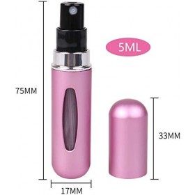 VEGCOO 6 PCS 5ml Vaporisateur Parfum Vide Rechargeable Mini Parfum Atomiseur pour Voyage