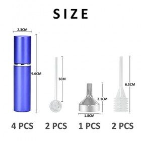 4 flacons atomiseurs de parfum de 10 ml, flacons pulvérisateurs rechargeables avec entonnoir, compte-gouttes, flacons de voya
