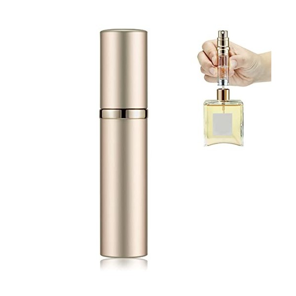 Mini-atomiseur de parfum pour Voyage (Bouteille vaporisateur vide en  aluminium) - Doré - Cosmétique