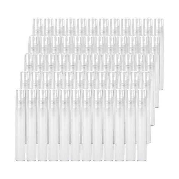 SENENQU Lot de 100 Mini Flacons Vaporisateurs en Plastique Transparent 2ML Echantillon Parfum Vide Spray, Flacons Vaporisateu