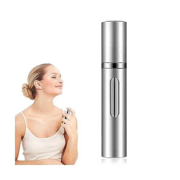 Seymebt Atomiseur Parfum 8ML,Mini Vaporisateur Voyage,Vaporisateur de parfum rechargeable avec fenêtre pour les voyages,Recha