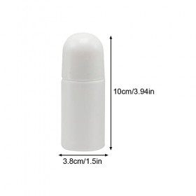 Lot de 4 flacons roll-on vides en plastique de 50 ml, anti-fuite, rechargeables, à utiliser pour parfum, lotion, aromathérapi