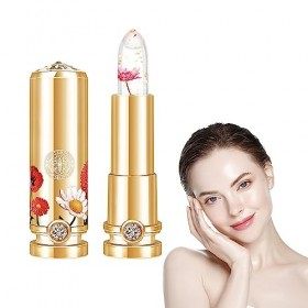 Température Changement De Couleur Rouge à Lèvres, Rouge à Lèvres Changeant De Couleur De Fleur, Baume à Lèvres étanche et lon