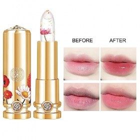 Température Changement De Couleur Rouge à Lèvres, Rouge à Lèvres Changeant De Couleur De Fleur, Baume à Lèvres étanche et lon
