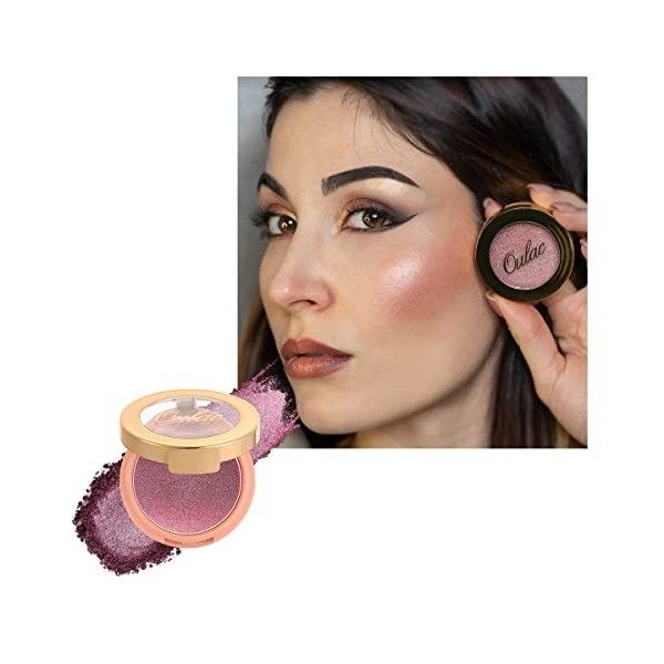 Oulac Fard à joues Lumineux Blush Maquillage,Couleur Riche, Résistant à Leau et à La Transpiration, Longue Durée, Adapté À D