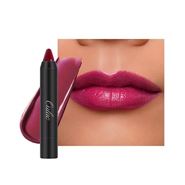 Oulac Rouge a Levre - Brillant et Juteux,Rouge a Levre en Terre Cuite,Colour Lip Marker Créer un Essence Maquillage,Rouge à L...